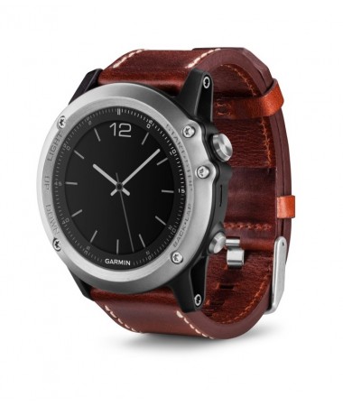  Garmin fēnix 3, Sapphire, Silver with Leather Band!